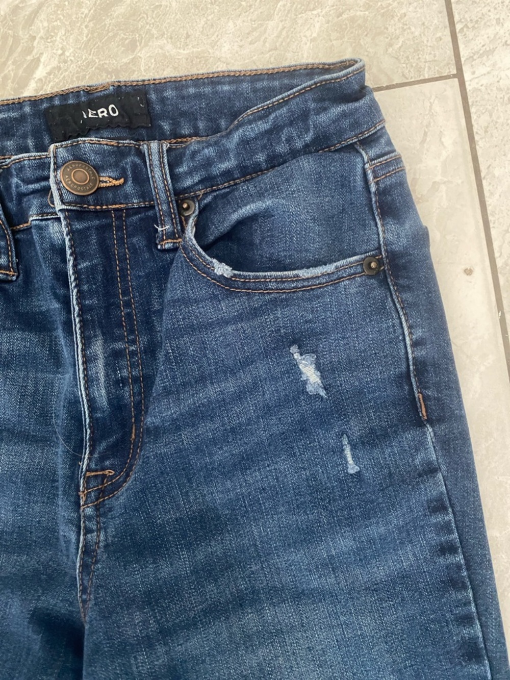 AERO Super High Rise Women Skinny Distressed Jeans | 6 - Picture 8 of 12